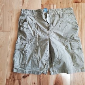 Mens khaki cargo shorts